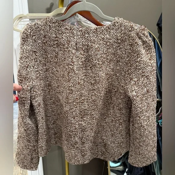 Voy Brown and Cream Tweed Jacket Medium New - Picture 4 of 6